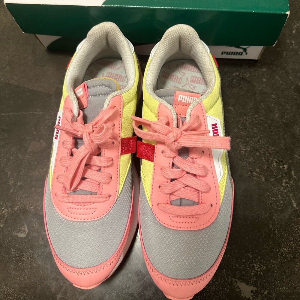 Junior size (5) Puma multi color  sneakers